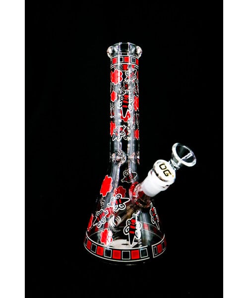 Arsenal 10" Honeycomb Beaker Bong Red