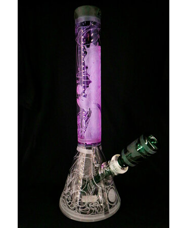 Milky Way Glass Milky Way Glass 16" Mistress of the Sea Beaker Bong Purple