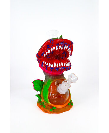 Lit Silicone LIT Silicone 9" Venus Fly Trap Water Pipe