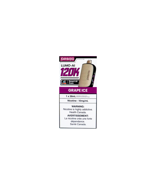 ORBITO LUMO-AI 10MG 120k Puff Rechargeable Disposable MB Grape Ice