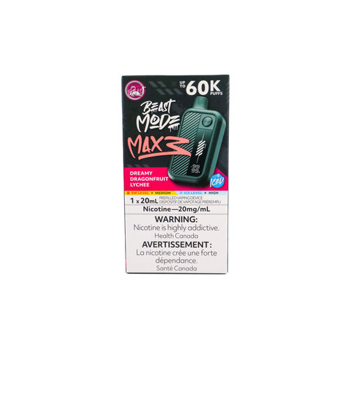 Flavour Beast Beast Mode Max 3 60k Puff Disposable MB Dreamy Dragonfruit Lychee Ice