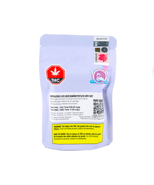 Vero Grapealicous Liquid Diamond Postless Sativa Cartridge 1G