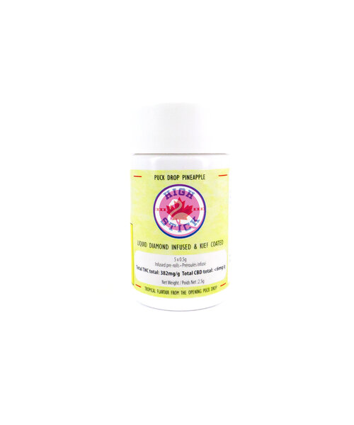 High Stick Puck Drop Pineapple Sativa Infused Pre-Rolls 5X0.5G