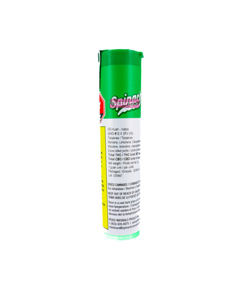 Spinach OG Kush Indica Pre-Rolls 2X1G