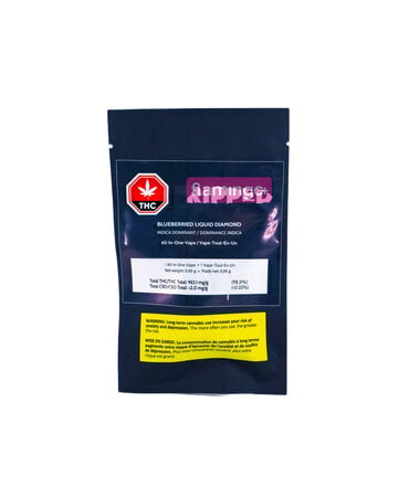 Ripped Ripped Blueberried Indica Liquid Diamond Cartridge 1G