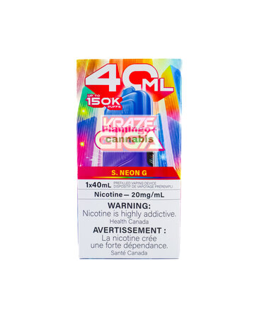 Kraze KRAZE GIGA 150k Puff 40ml Rechargeable Disposable MB S. Neon G