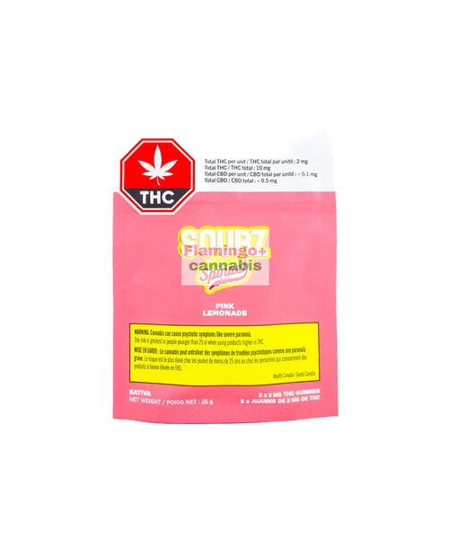 Sourz Pink Lemonade Sativa Gummies 5x2MG