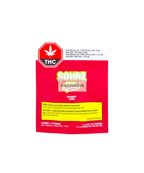 Spinach Sourz Cherry Lime Hybrid THC Gummies 5X2MG