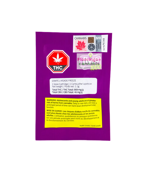 Flyte 1000 Grape Limeade Freeze Indica Cartridge 1.1G