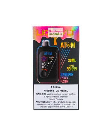 LIQ | SVLT LIQ | SVLT ATOM 99k Puff Rechargeable Disposable MB Blueberry Lychee Fusion