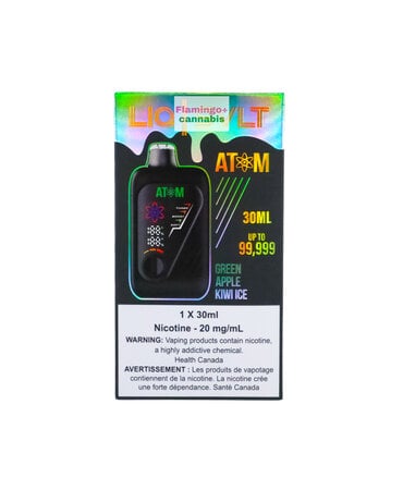LIQ | SVLT LIQ | SVLT ATOM 99k Puff Rechargeable Disposable MB Green Apple Kiwi Ice