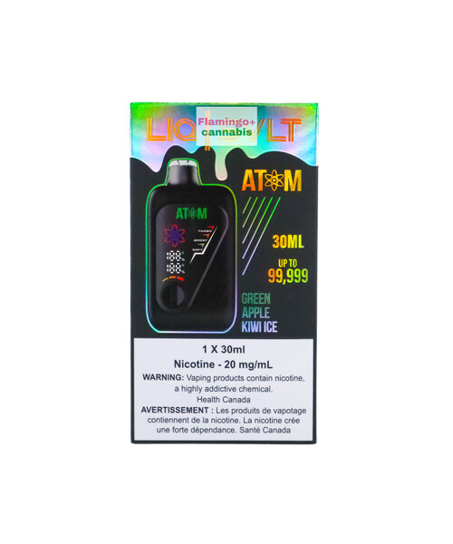 LIQ | SVLT ATOM 99k Puff Rechargeable Disposable MB Green Apple Kiwi Ice