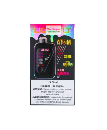 LIQ | SVLT LIQ | SVLT ATOM 99k Puff Rechargeable Disposable MB Peach Raspberry Ice