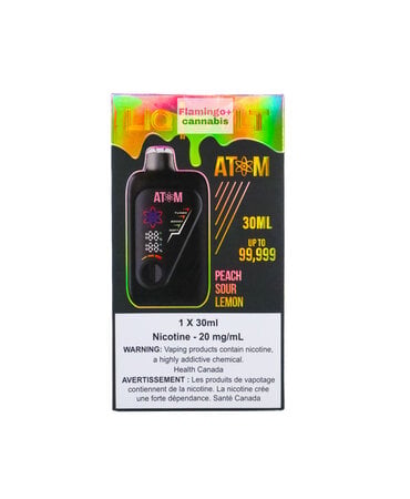LIQ | SVLT LIQ | SVLT ATOM 99k Puff Rechargeable Disposable MB Peach Sour Lemon