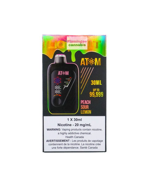 LIQ | SVLT ATOM 99k Puff Rechargeable Disposable MB Peach Sour Lemon