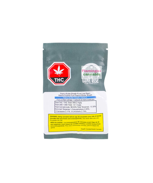 Lune Rise Farms Peanut Butter Breath Indica Live Resin Cartridge 1G
