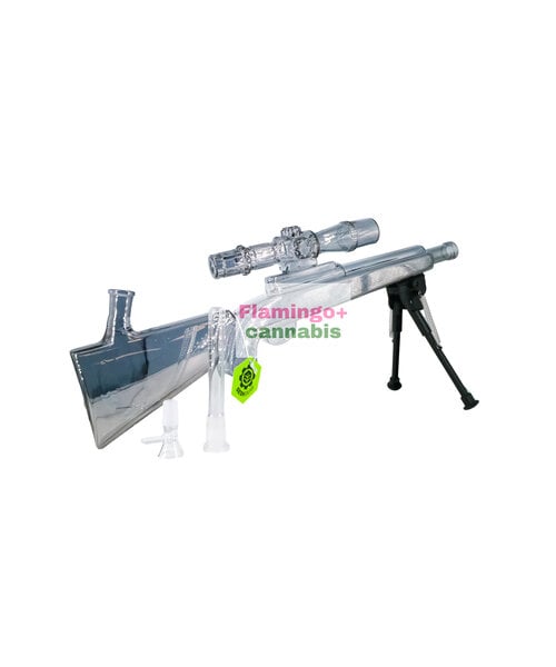 SeshGear 19.75" Sniper Rifle Electroplated Beaker Bong Assorted