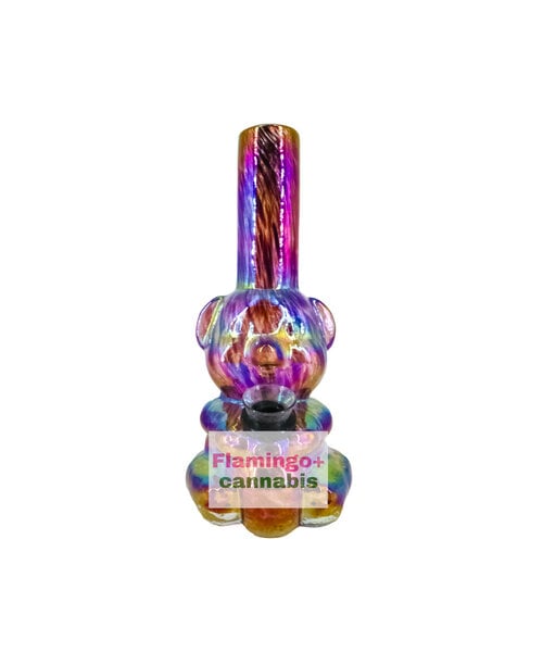 Retro Glass 6" Honey Bear Bubbler