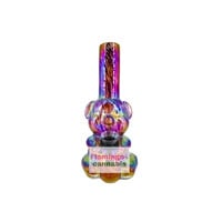 Retro Glass 6" Honey Bear Bubbler