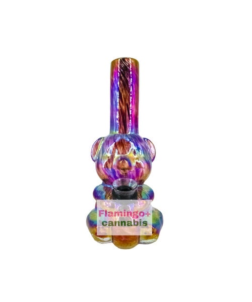 Retro Glass 6" Honey Bear Bubbler