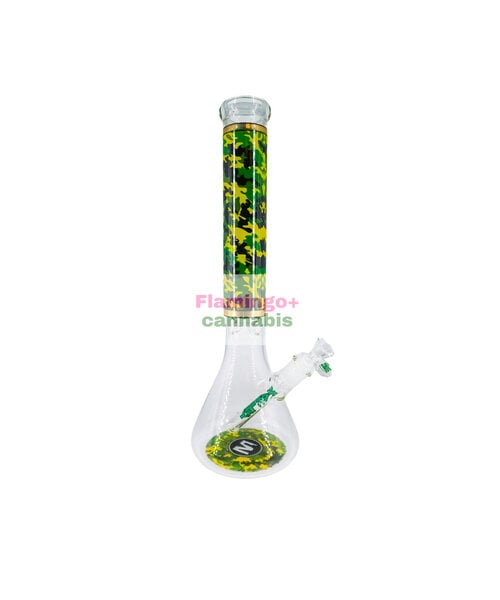 Marley Glass 16" 7mm Camo Beaker Assorted