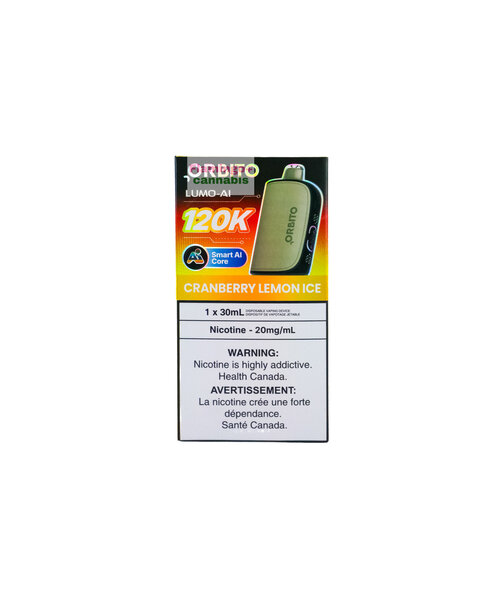 ORBITO Lumo AI 120k Puff Rechargeable Disposable MB Cranberry Lemon Ice