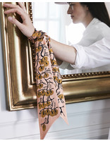 Sabina Savage THE CUNNING KITSUNE LARGE RIBBON SCARF in Salmon