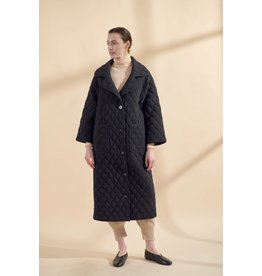 a mente Quilted Coat Black