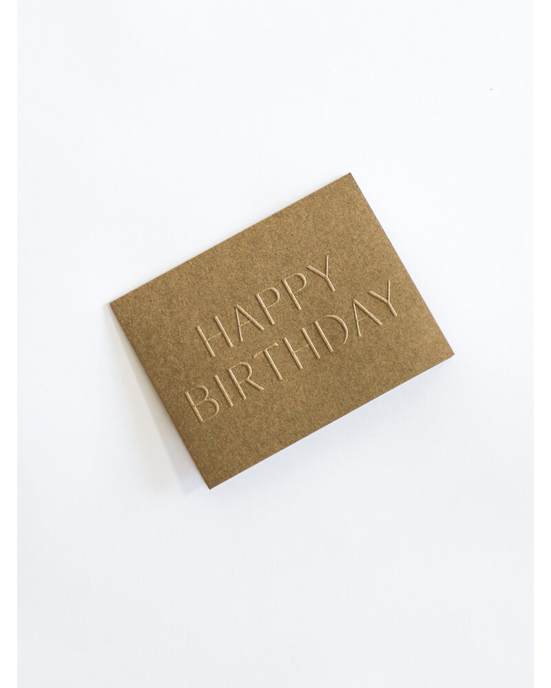 Jaymes Paper Minimal Happy Birthday Card