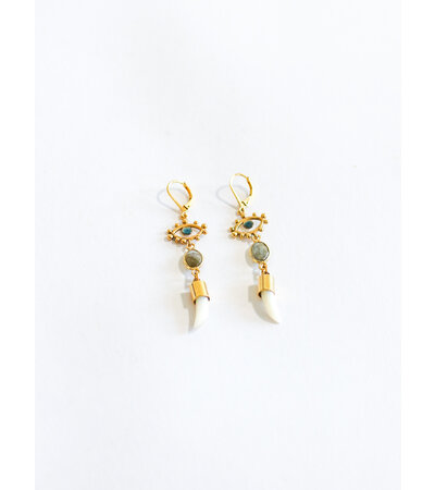 La2L Sacha Eye Horn Earrings