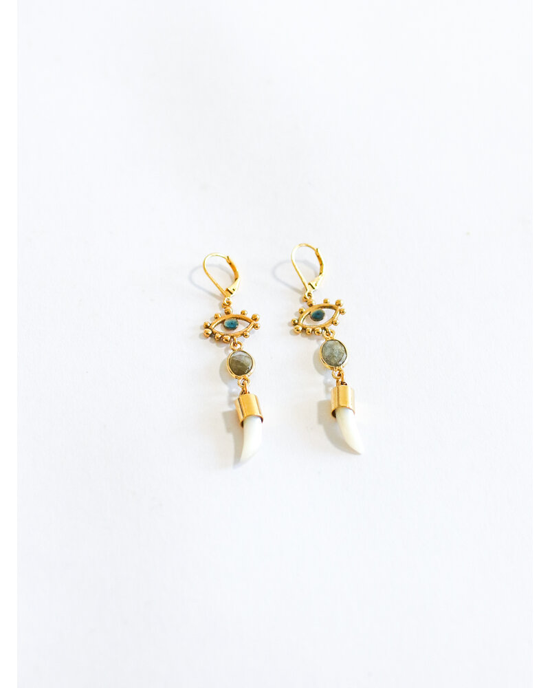 La2L Sacha Eye Horn Earrings