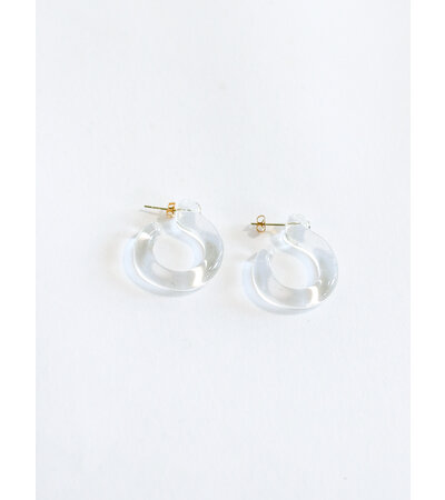 Annika Inez Glassy Hoops Small