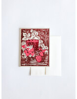 Heartell Press Strawberry Bucket Letterpress Card
