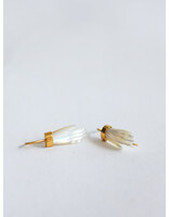 Grainne Morton  Hand Hook Earrings White