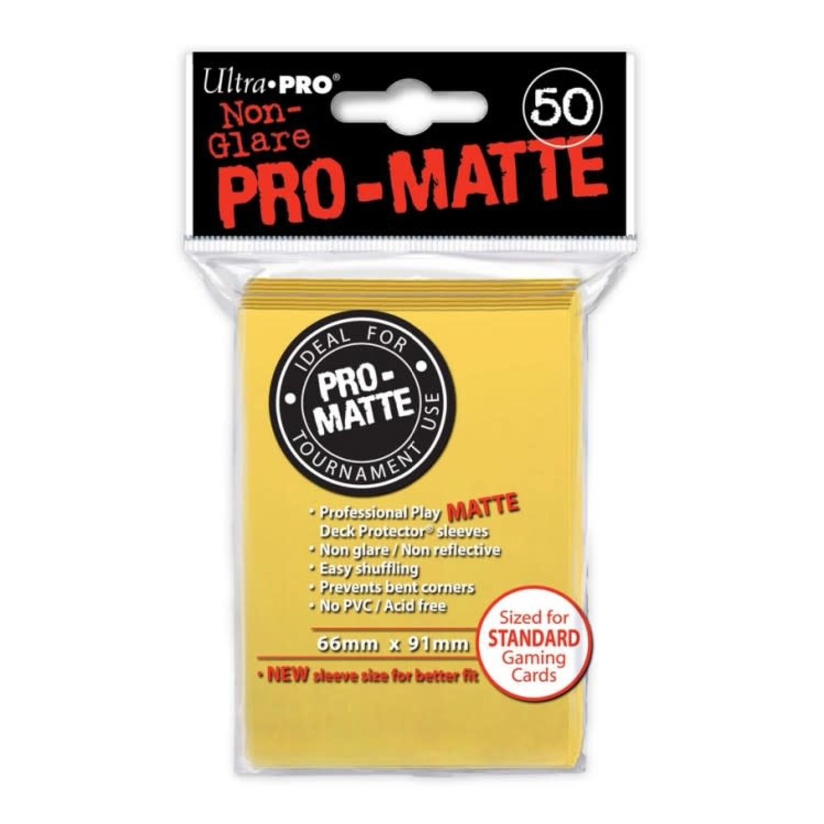 Ultra Pro Ultra Pro: Card Sleeves -Yellow Matte (50)