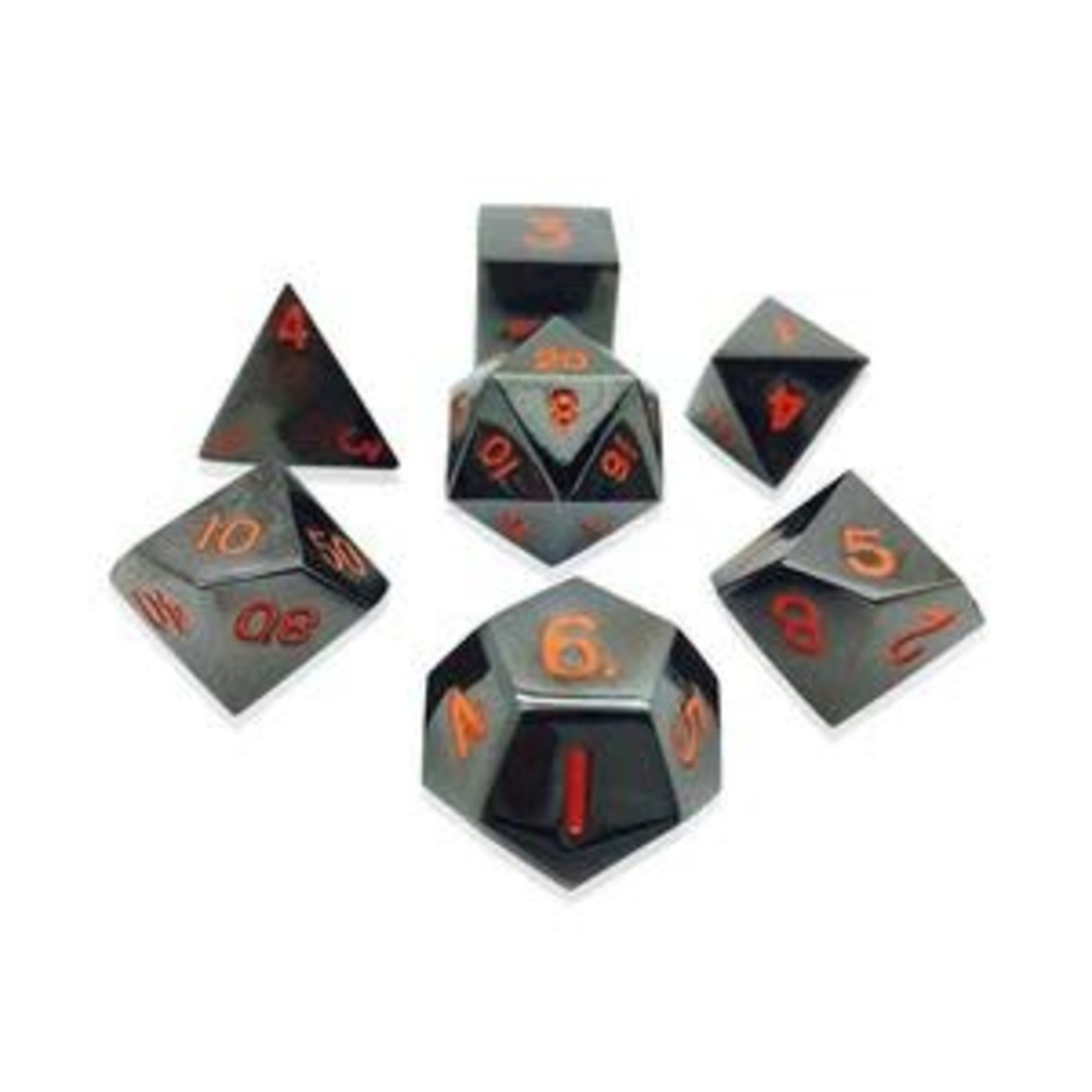 Norse Foundry Norse Foundry Dice: Metal Dice Set - Black Lava