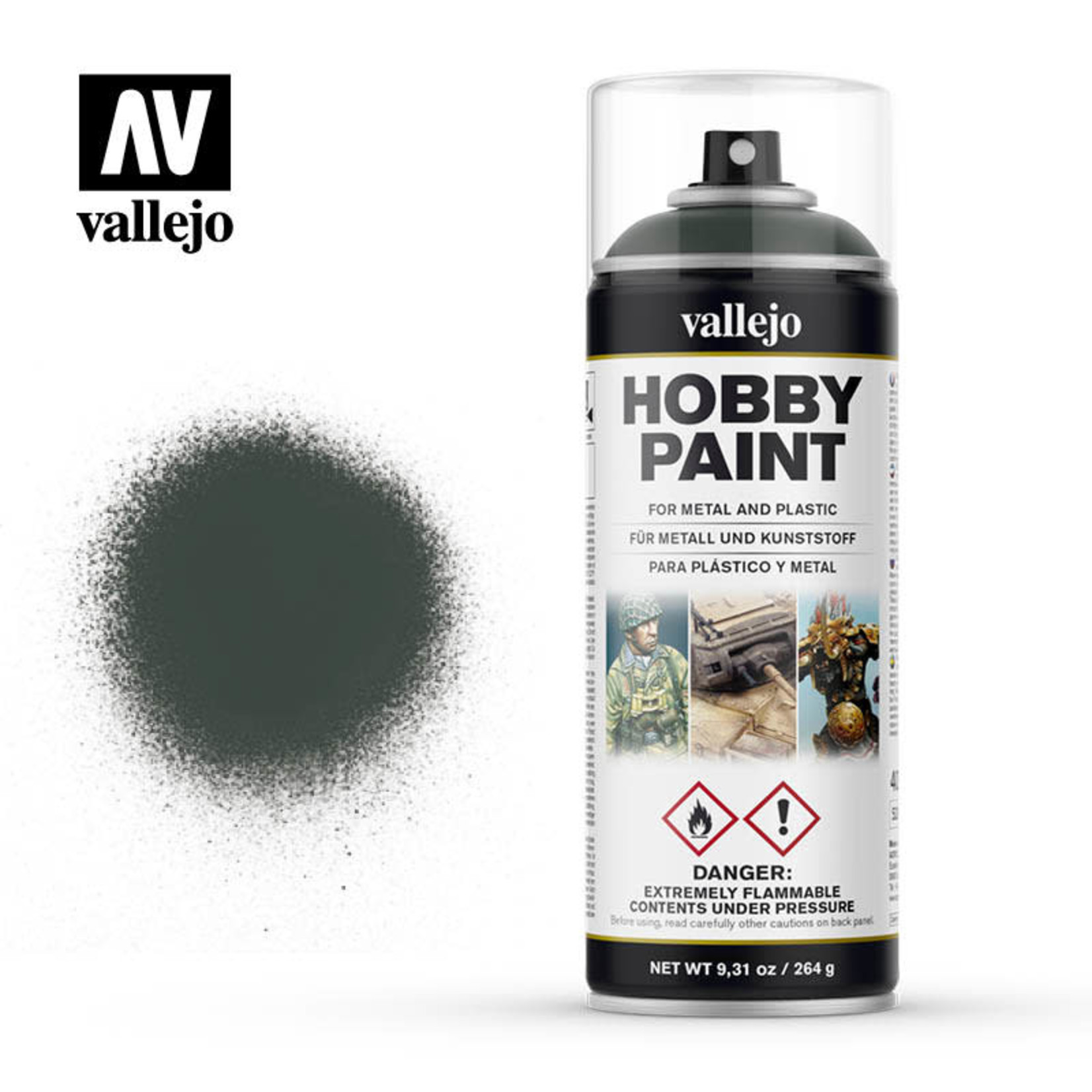 Vallejo Vallejo: Spray Primer: Dark Green