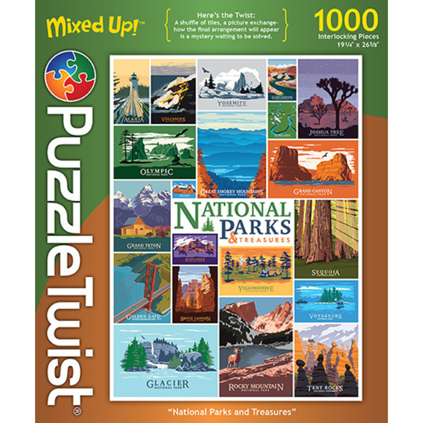 Puzzle Twist Puzzle Twist - 1000 Piece Puzzle: National Parks and Treasures