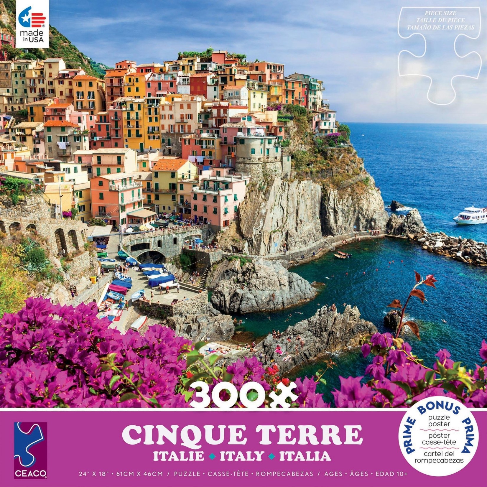Ceaco 300 Piece Puzzle Scenic Photography Cinque Terre Fair Game Ceaco 300 Piece Puzzle Scenic Photography Cinque Terre Fair Game