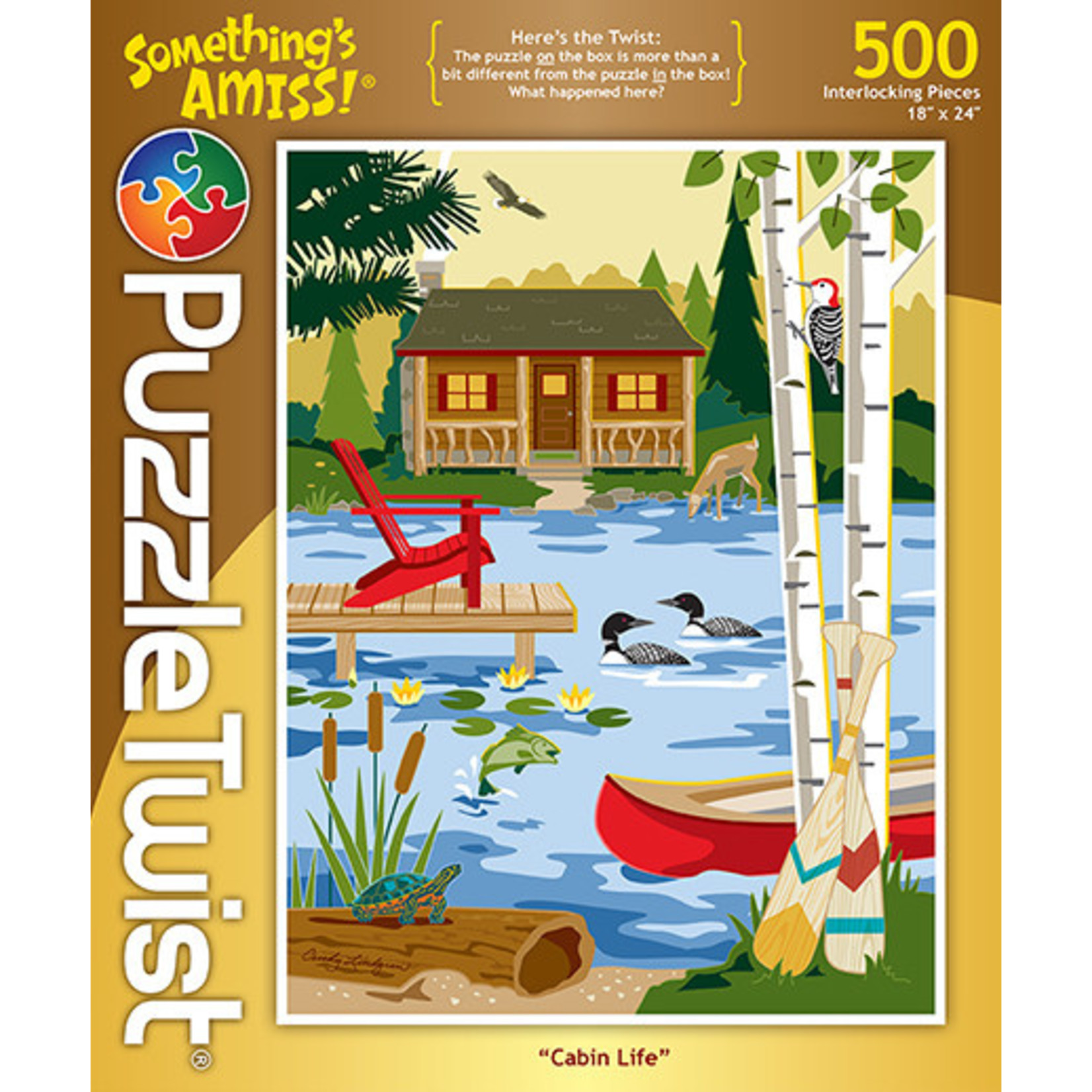 Puzzle Twist Puzzle Twist - 500 Piece Puzzle: Cabin Life