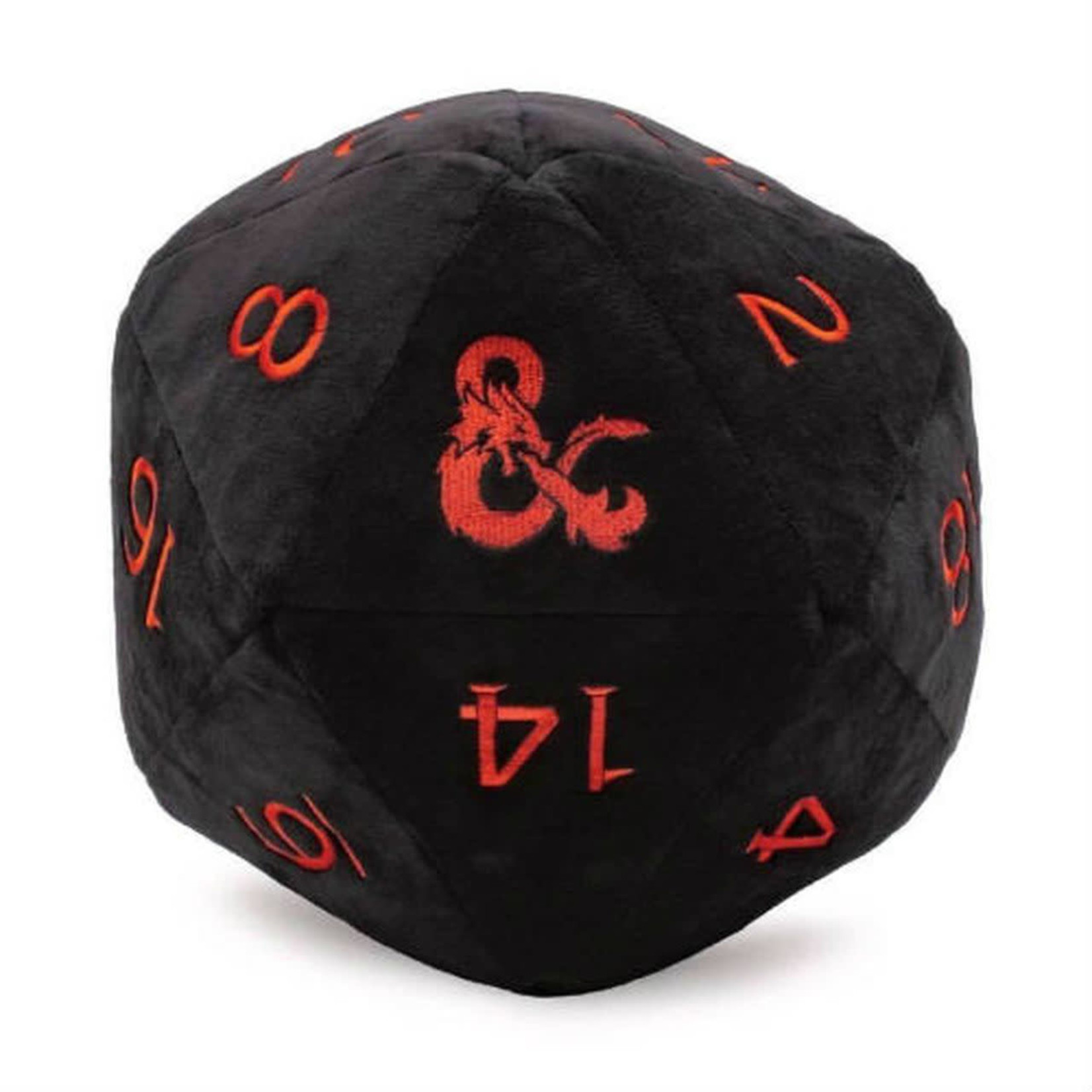 Ultra Pro Jumbo d20 D&D Plush: Black with Red Numbering