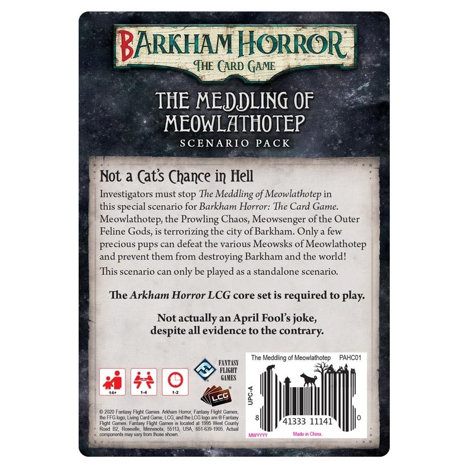 Arkham Horror Lcg Barkham Horror The Meddling Of Meowlathotep Scenario Pack Fair Game