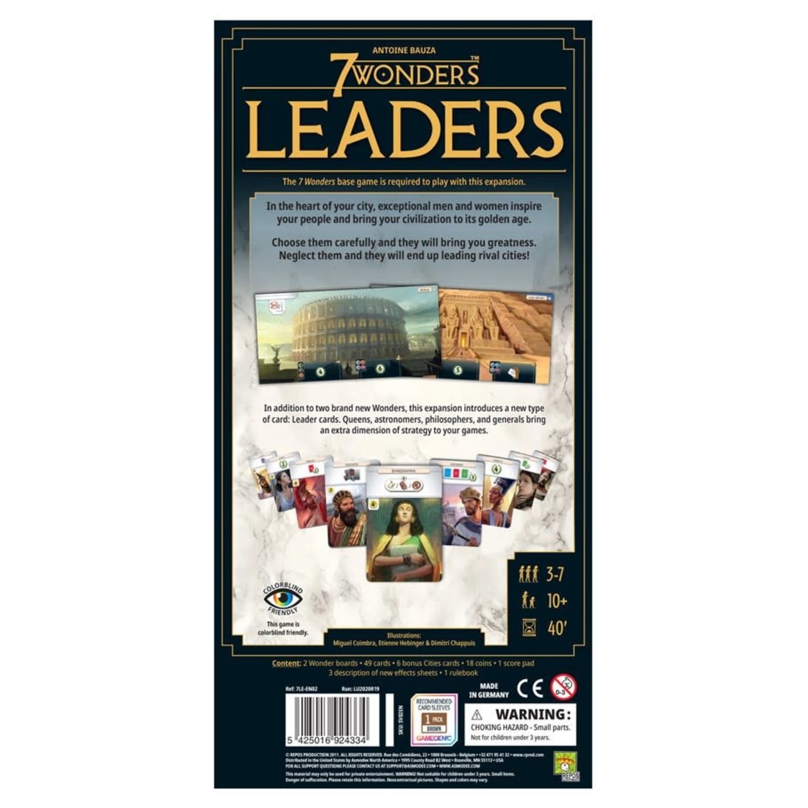 Asmodee Editions 7 Wonders: Leaders Expansion (New Edition)