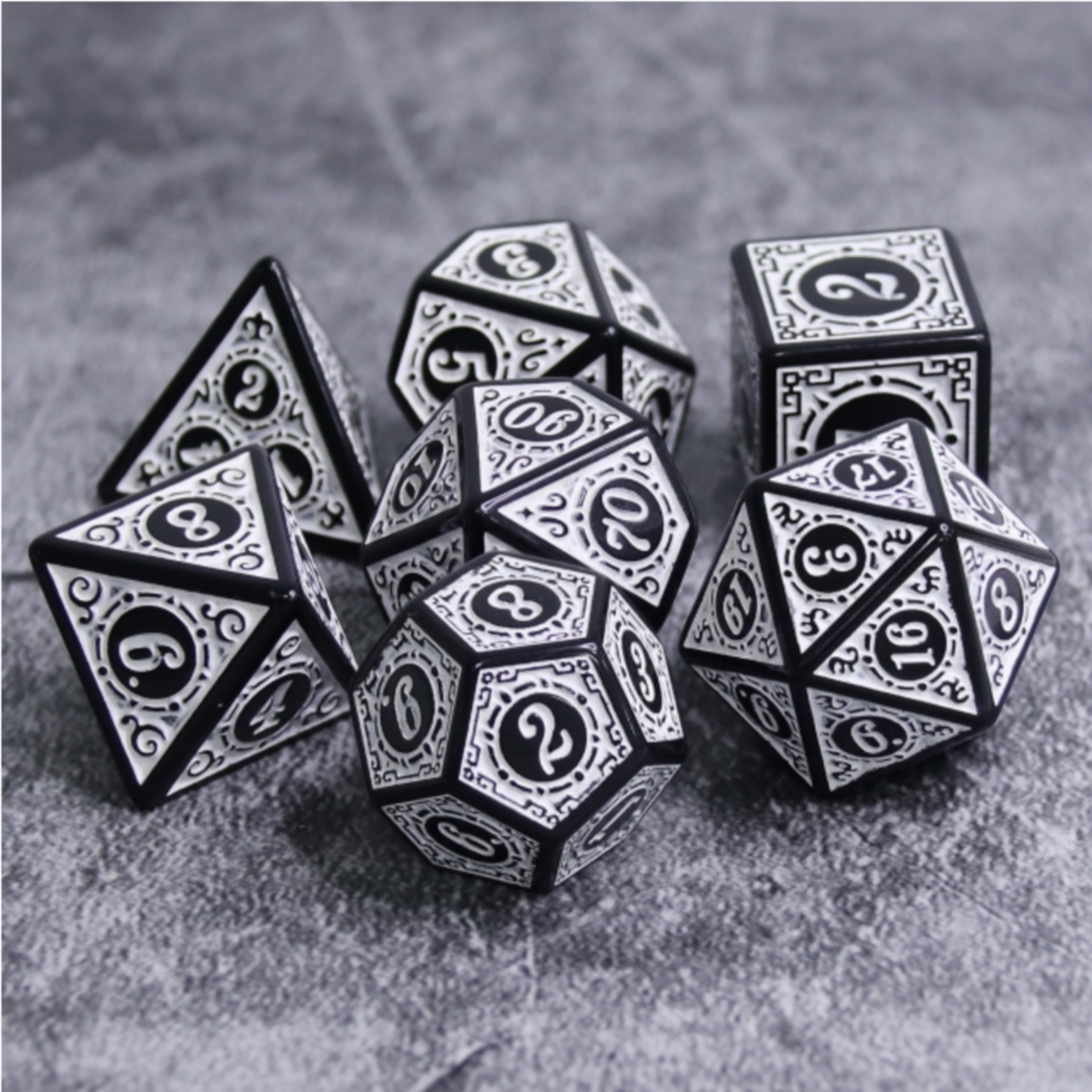 Foam Brain Games FB Magic Flame - White RPG Dice Set