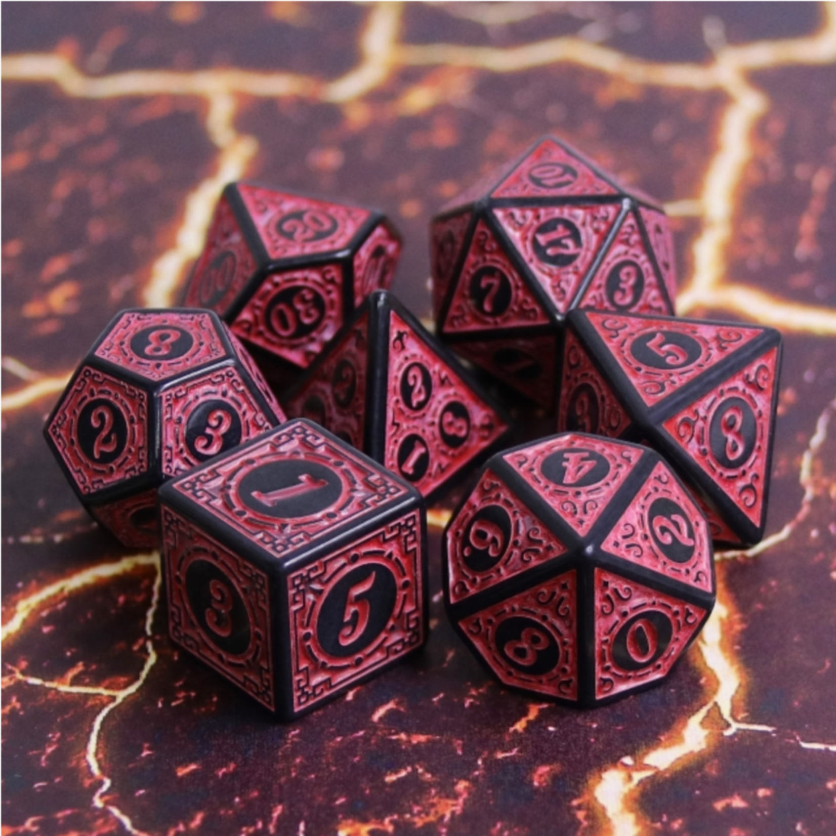 Foam Brain Games FB Magic Flame - Red RPG Dice Set