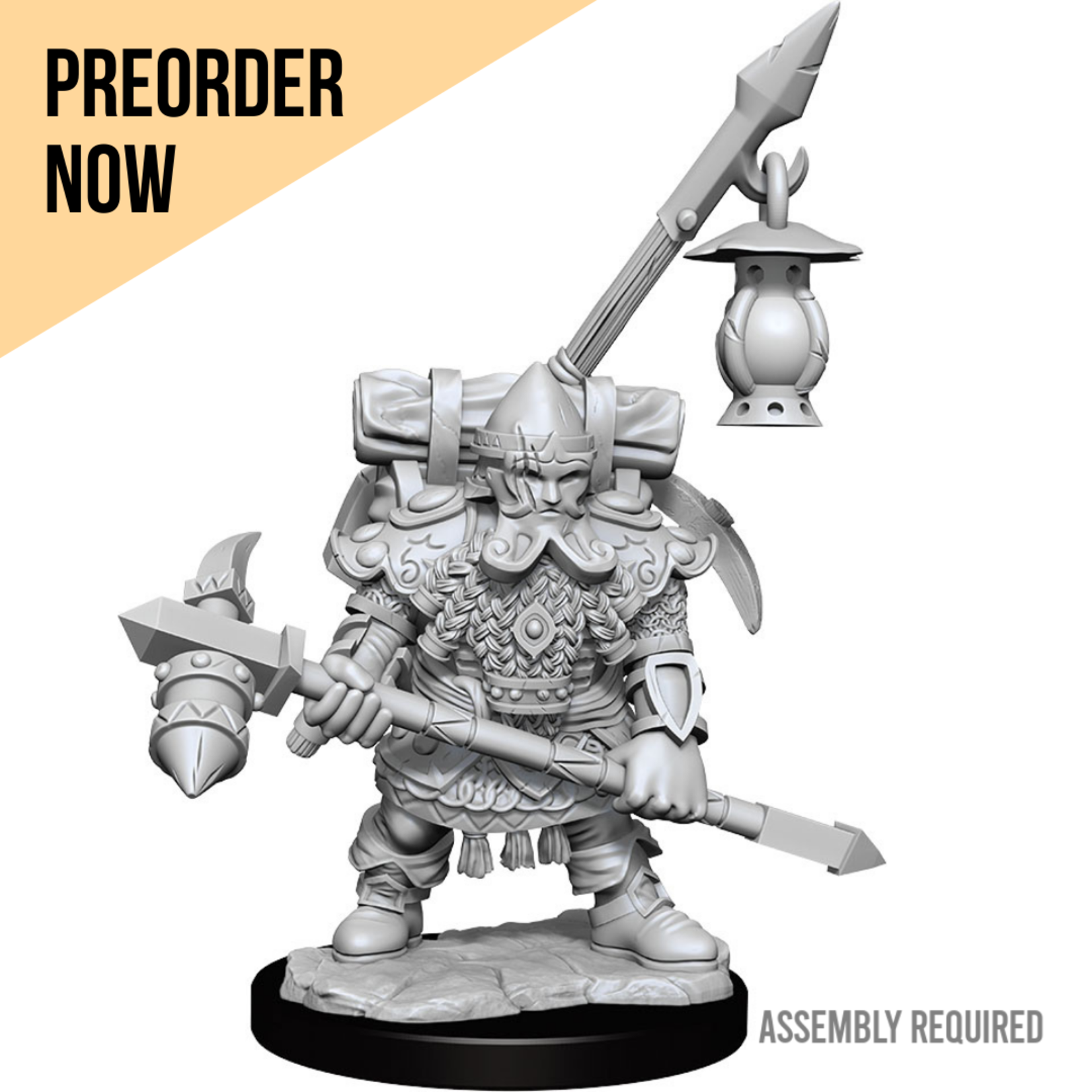 WizKids Wizkids Dungeons and Dragons Frameworks: Dwarf Fighter Male W01