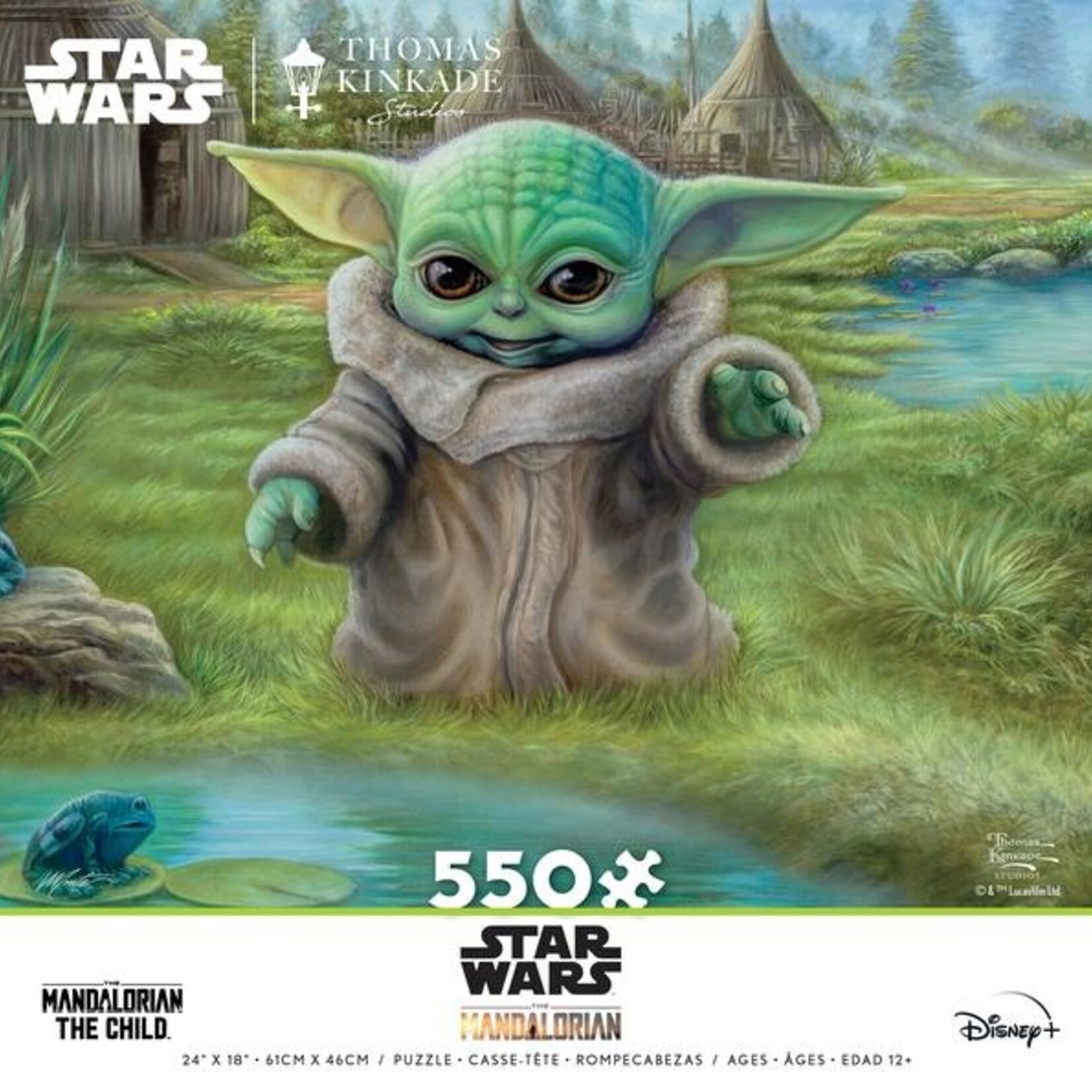 Ceaco - 550 Piece Puzzle: Thomas Kinkade - Baby Yoda - Fair Game
