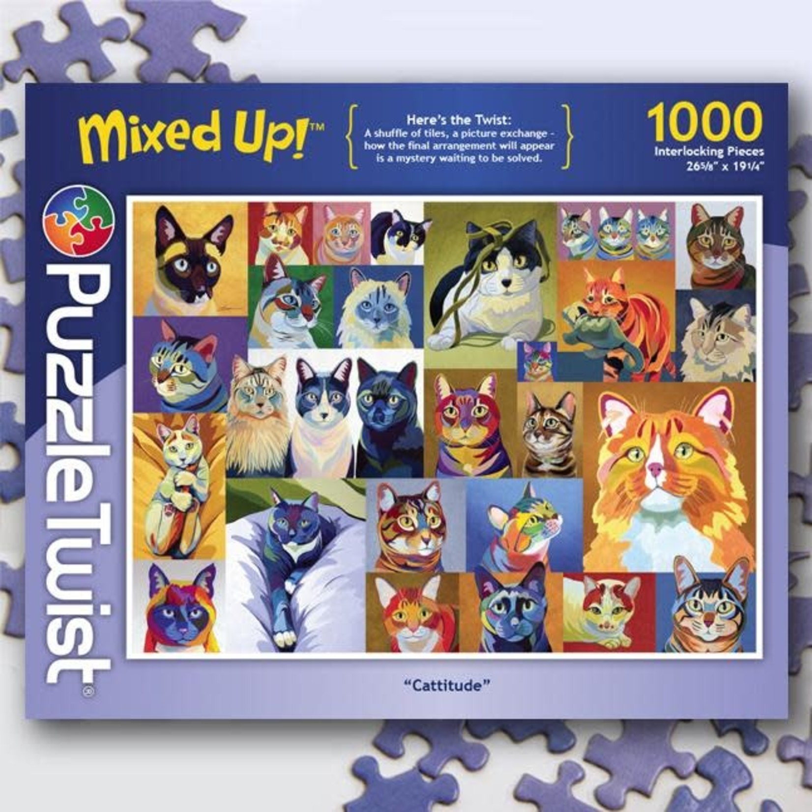 Puzzle Twist Puzzle Twist - 1000 Piece Puzzle: Cattitude