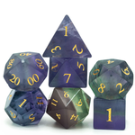 Foam Brain Games Foam Brain Games Natural Fluorite Gemstone Dice - Engraved