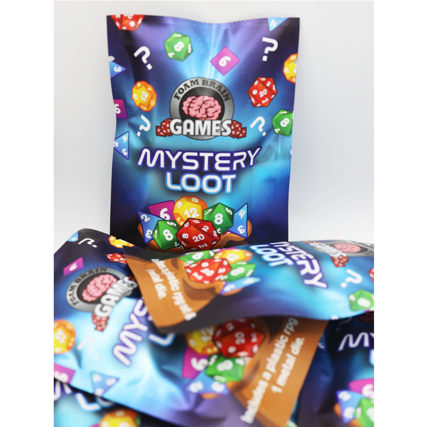 Foam Brain Games Mystery Loot: Plastic RPG Dice Set & Bonus Metal Die
